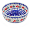 Polish Pottery Bowl 8&quot; Rain Of Field Poppies