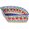 Polish Pottery Bowl 8&quot; Seeds Of Summer UNIKAT