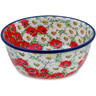 Polish Pottery Bowl 8&quot; Spring Blossom Harmony UNIKAT