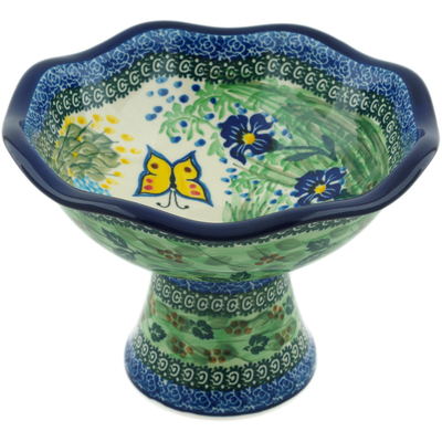 Polish Pottery Bowl 8&quot; Spring Garden UNIKAT
