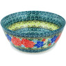 Polish Pottery Bowl 8&quot; Summer Breeze