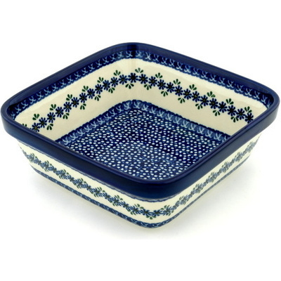 Polish Pottery Bowl 8&quot; Wildflower Garland