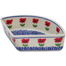 Polish Pottery Bowl 8&quot; Wind-blown Poppies
