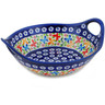 Polish Pottery Bowl with Handles 10&quot;