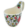 Polish Pottery Bowl with Handles 7&quot; Caring Cardinal UNIKAT