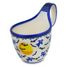 Polish Pottery Bowl with Handles 7&quot; Ghostly Skies
