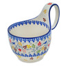 Polish Pottery Bowl with Loop Handle 16 oz Autumn&#039;s Arrival