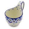 Polish Pottery Bowl with Loop Handle 16 oz Blue Spring