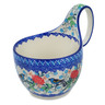 Polish Pottery Bowl with Loop Handle 16 oz Learn To Fly UNIKAT