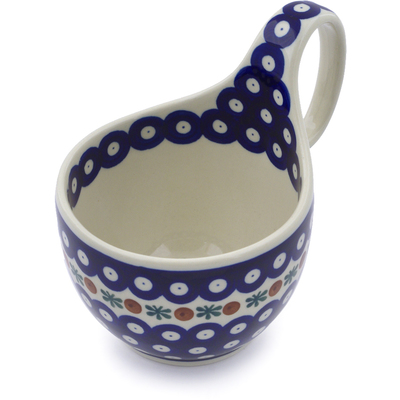 Polish Pottery Bowl with Loop Handle 16 oz Mosquito