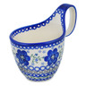 Polish Pottery Bowl with Loop-Handle 7&quot; Bloom Queens