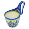 Polish Pottery Bowl with Loop-Handle 7&quot; Long Lavender UNIKAT