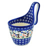 Polish Pottery Bowl with Loop-Handle 7&quot; Puppy Love UNIKAT