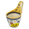 Polish Pottery Bowl with Loop-Handle 7&quot; Scary Boo UNIKAT