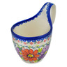 Polish Pottery Bowl with Loop-Handle 7&quot; Vivid Sights UNIKAT