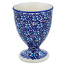 Polish Pottery Bowl with Pedestal 5&quot; Flowers On The Lake