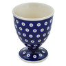 Polish Pottery Bowl with Pedestal 5&quot; Peacock Eyes