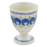 Polish Pottery Bowl with Pedestal 5&quot; Tail Feathers