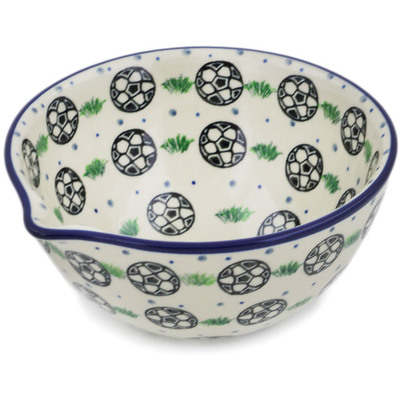 Polish Pottery Bowl with Spout 6&quot; Kickin&#039; It