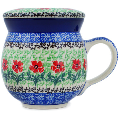 Polish Pottery Brewing Mug 11 oz Maraschino
