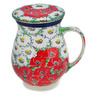 Polish Pottery Brewing Mug 16 oz Spring Blossom Harmony UNIKAT