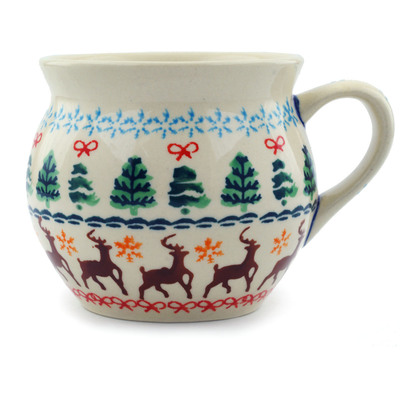 Polish Pottery Bubble Mug 10 oz Christmas Fesitval