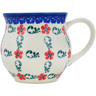 Polish Pottery Bubble Mug 12 oz Connecting The Flora