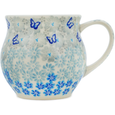 Polish Pottery Bubble Mug 12 oz Flying To Tomorrow UNIKAT