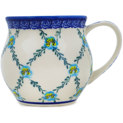 Polish Pottery Bubble Mug 12 oz Garden Games