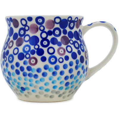 Polish Pottery Bubble Mug 12 oz Kaleidoscope UNIKAT