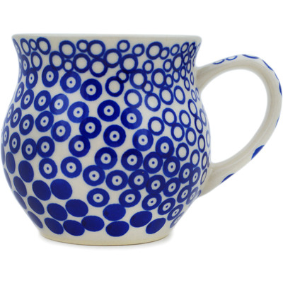 Polish Pottery Bubble Mug 12 oz Lots O&#039; Dots UNIKAT