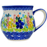 Polish Pottery Bubble Mug 12 oz Spring Whimsy UNIKAT