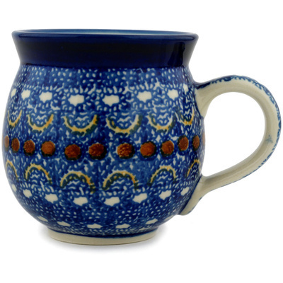 Polish Pottery Bubble Mug 12oz Blue Horizons