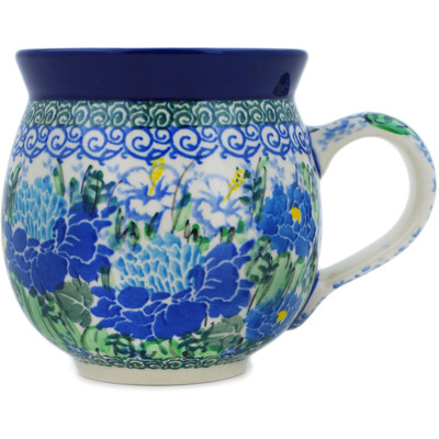 Polish Pottery Bubble Mug 12oz Country Blossoms UNIKAT