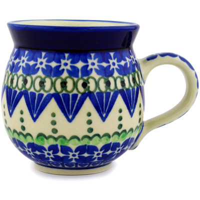 Polish Pottery Bubble Mug 12oz Deep Blue Sun