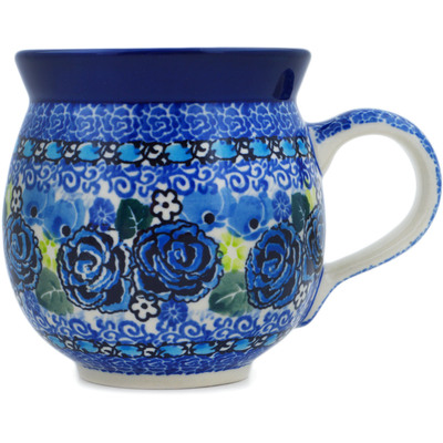 Polish Pottery Bubble Mug 12oz Garden At Midnight UNIKAT