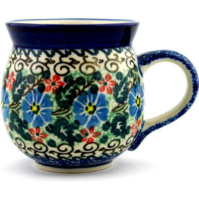 Polish Pottery Bubble Mug 12oz Lush Mountainside UNIKAT