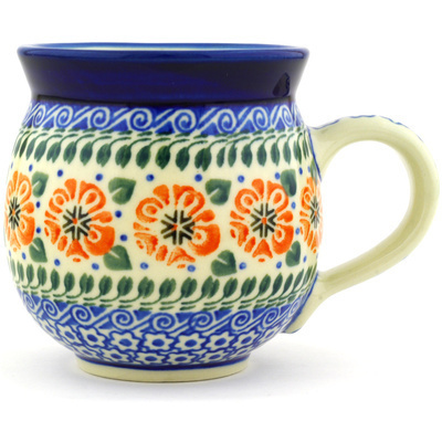 Polish Pottery Bubble Mug 12oz Marigold Morning