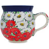 Polish Pottery Bubble Mug 12oz Spring Blossom Harmony UNIKAT