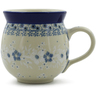 Polish Pottery Bubble Mug 12oz White Frost