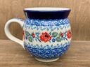 Polish Pottery Bubble Mug 12oz Wrapped In Flowers