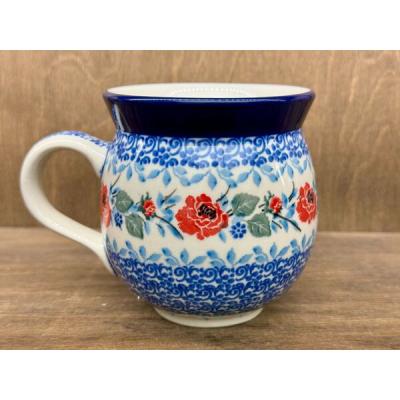 Polish Pottery Bubble Mug 12oz Wrapped In Flowers