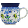 Polish Pottery Bubble Mug 16 oz Bloodroot Bliss UNIKAT