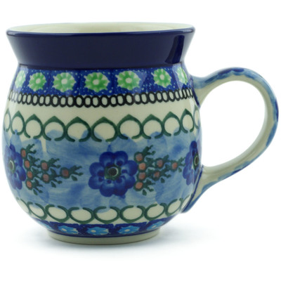 Polish Pottery Bubble Mug 16 oz Blue Delight UNIKAT