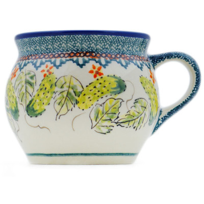 Polish Pottery Bubble Mug 16 oz Cucumber Patch