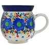 Polish Pottery Bubble Mug 16 oz Fascinating Flora UNIKAT