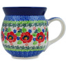 Polish Pottery Bubble Mug 16 oz Flourishing Flowers