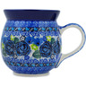 Polish Pottery Bubble Mug 16 oz Garden At Midnight UNIKAT