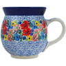 Polish Pottery Bubble Mug 16 oz Midsummer UNIKAT