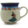 Polish Pottery Bubble Mug 16 oz Princess In A Green Dress